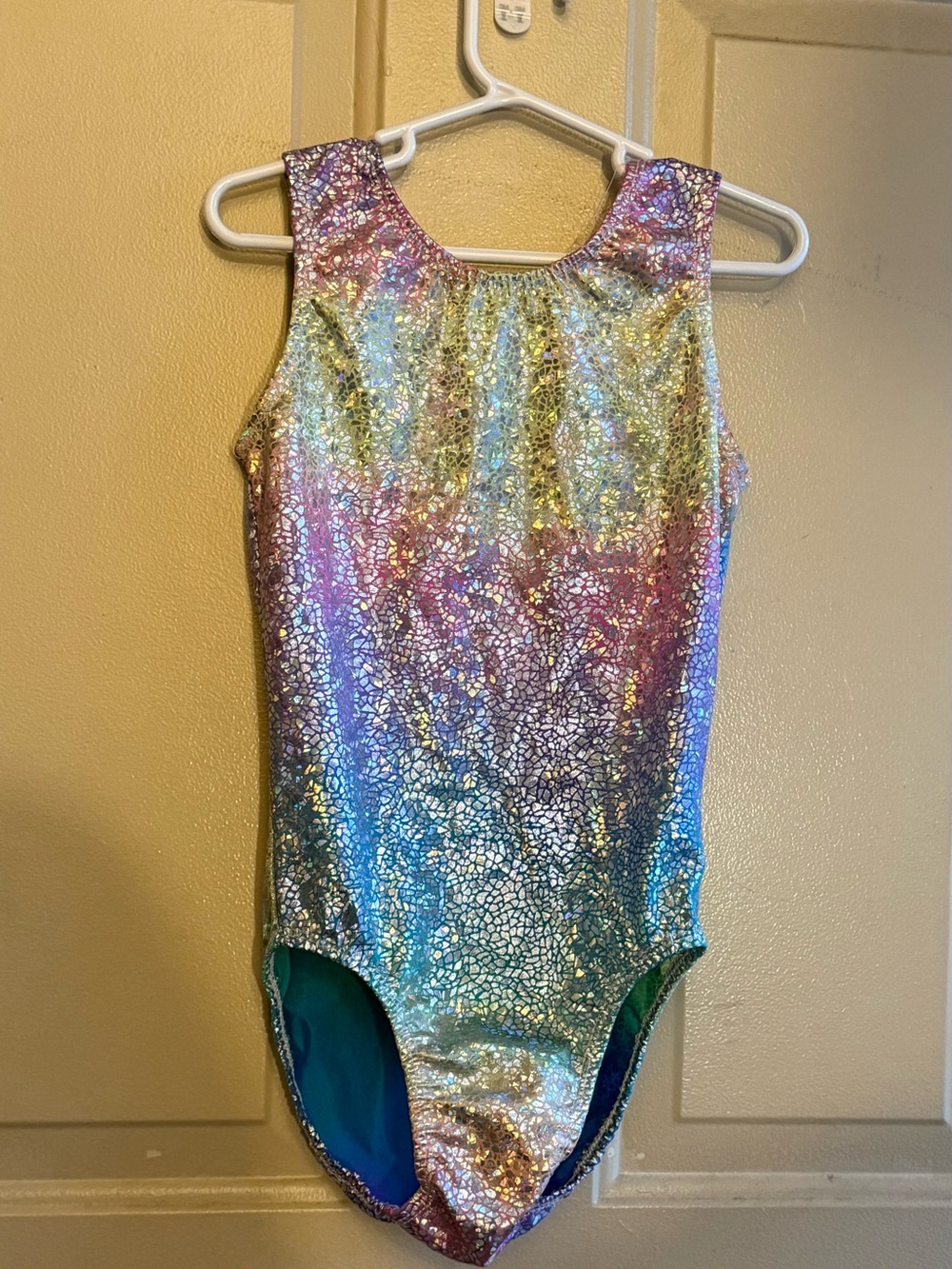 Girls Iridescent Multicolor Shimmer One-Piece